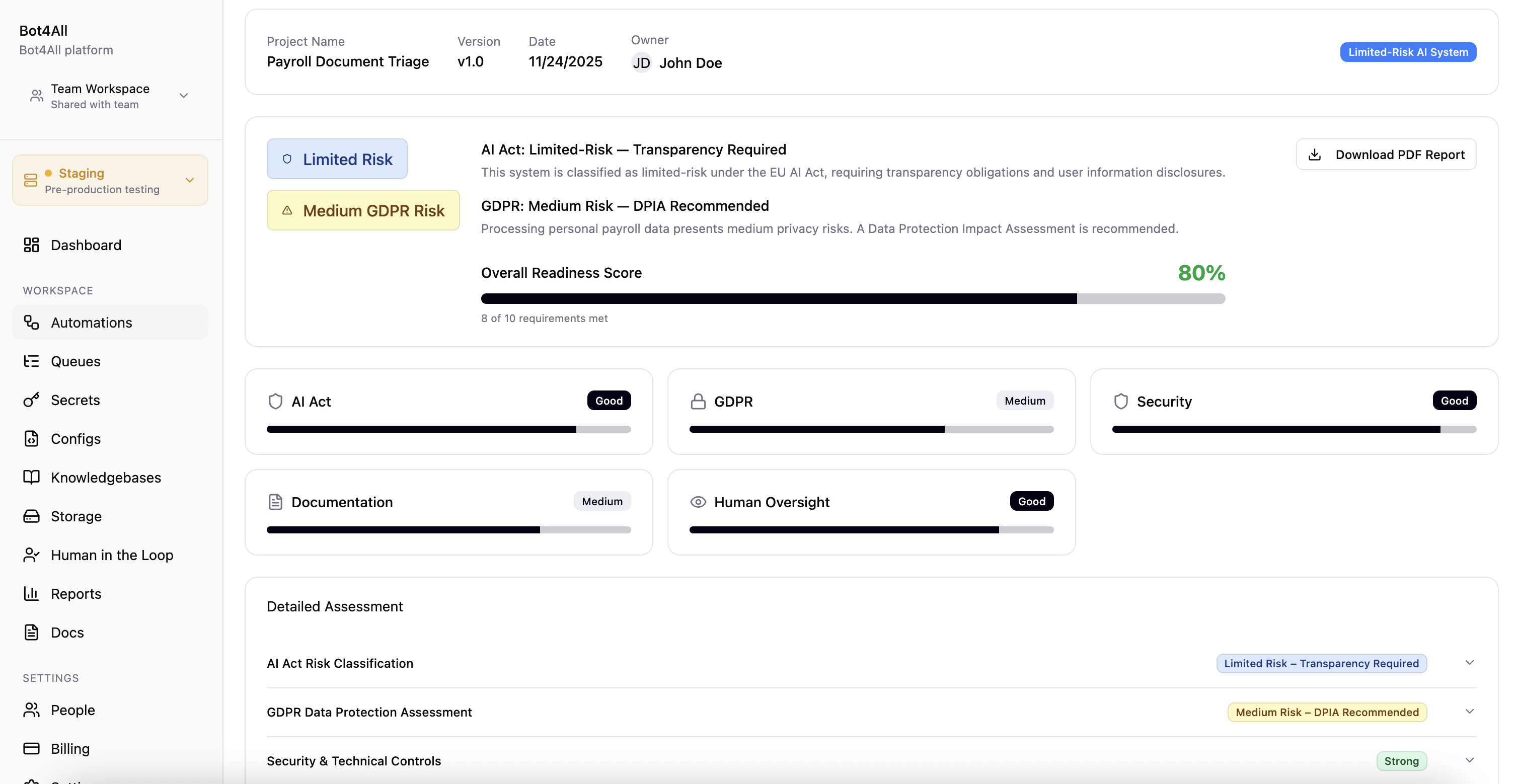 Automated Compliance Check